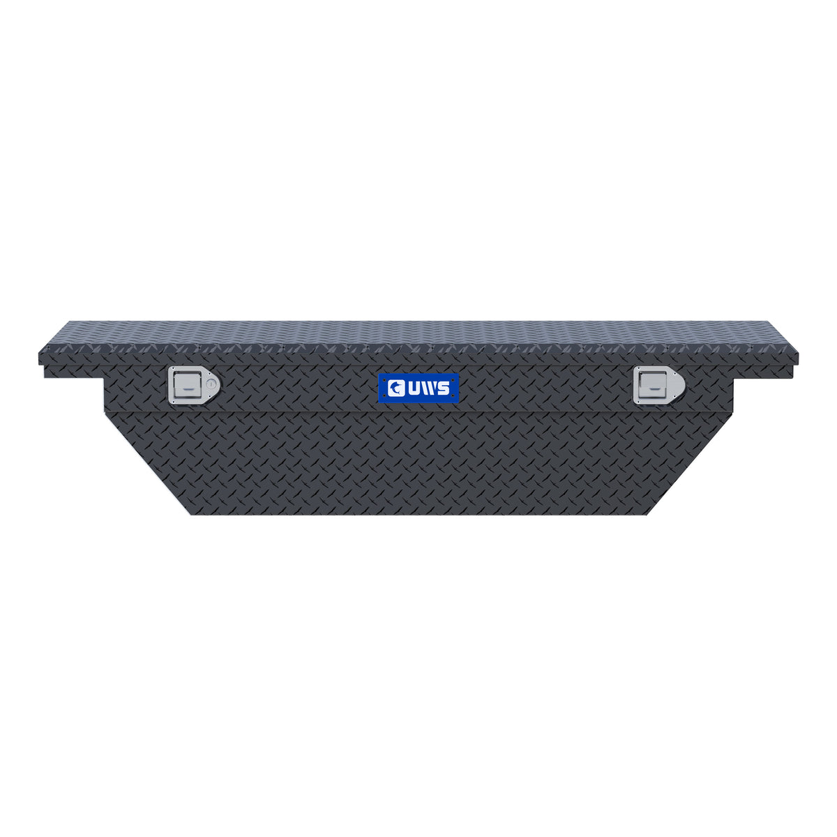 Matte Black Aluminum 63" Angled Truck Tool Box, Low Profile
