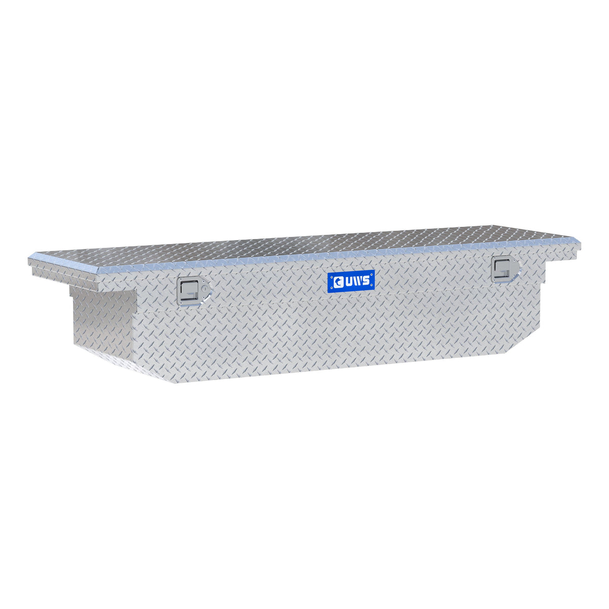 Bright Aluminum 69" Angled Truck Tool Box with Low Profile