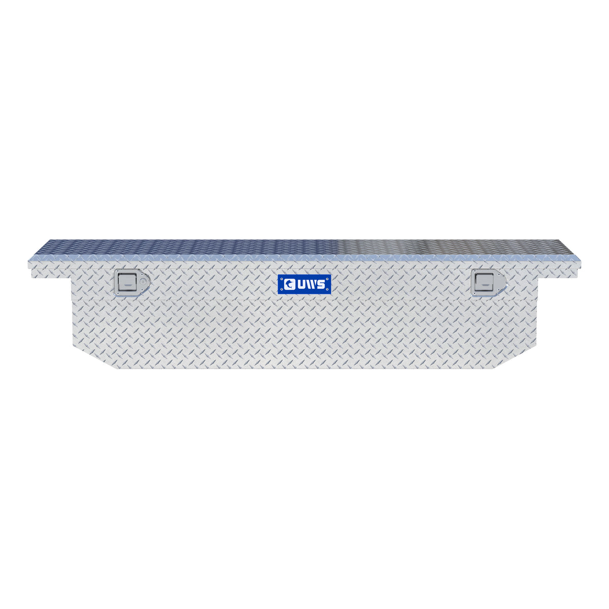 Bright Aluminum 69" Angled Truck Tool Box with Low Profile