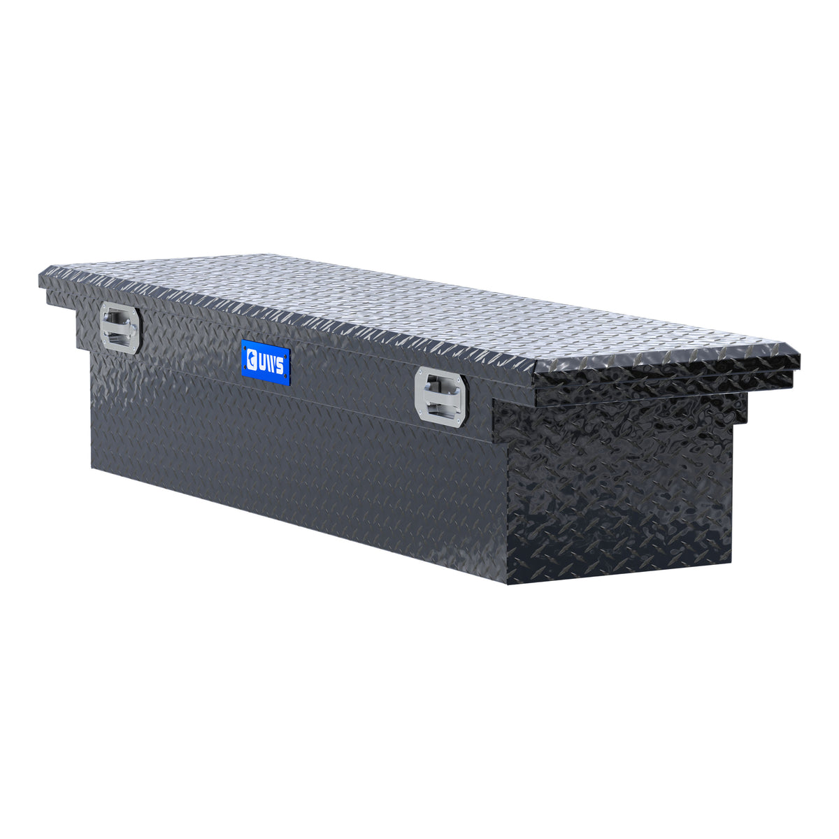 Gloss Black 69" Truck Tool Box, Low Profile, Pull Handles