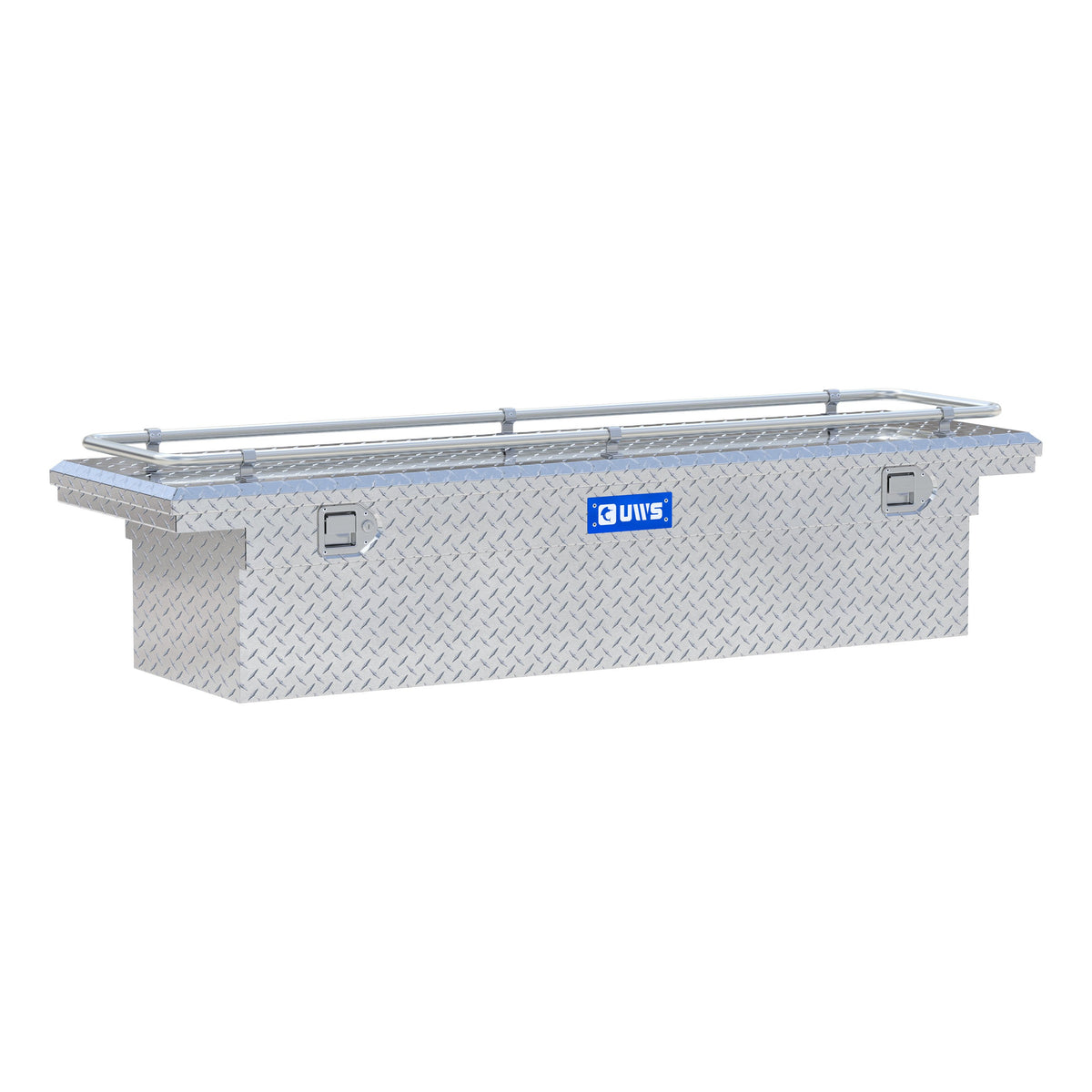 Bright Aluminum 69" Crossover Truck Tool Box with Low Profile & Rail
