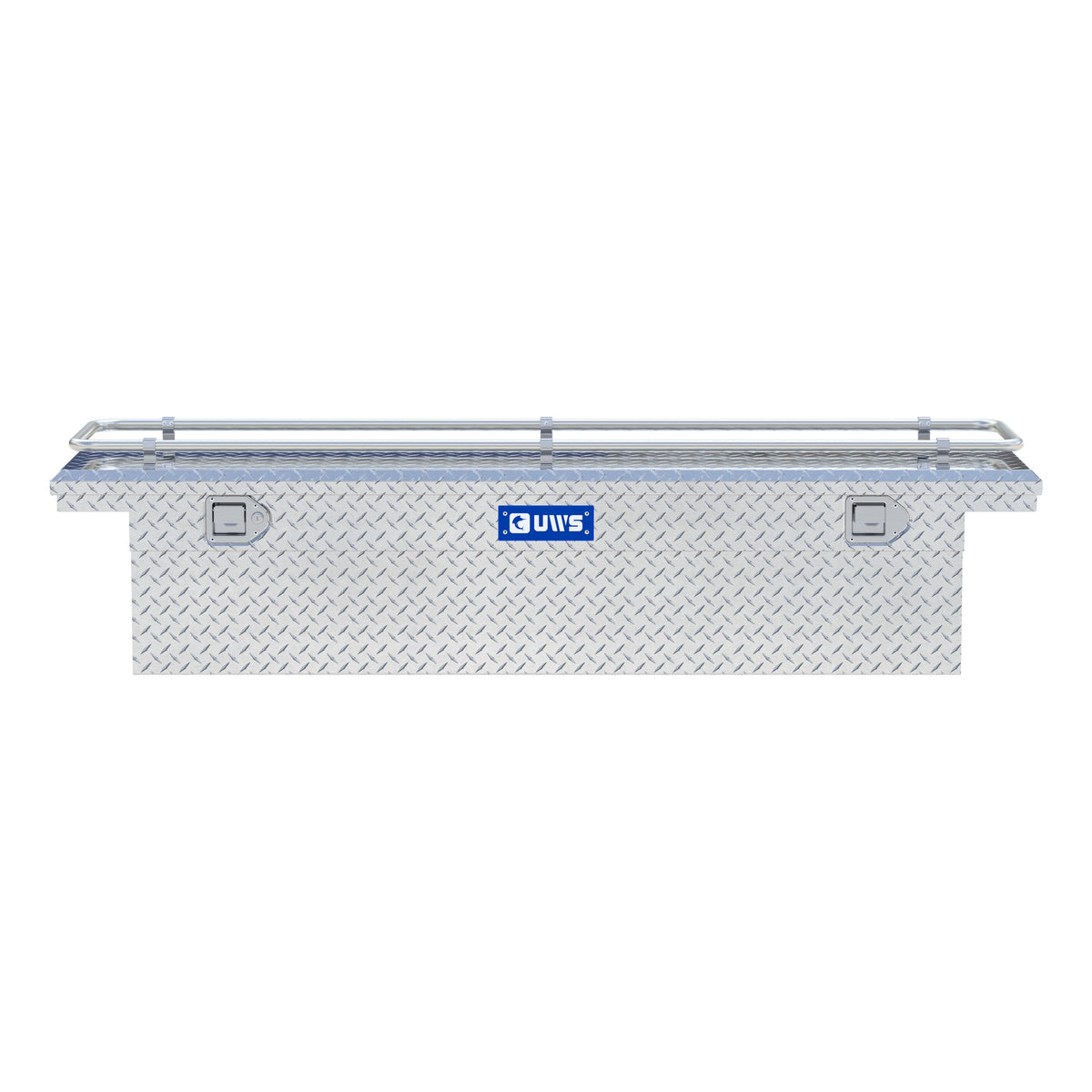 Bright Aluminum 69" Crossover Truck Tool Box with Low Profile & Rail