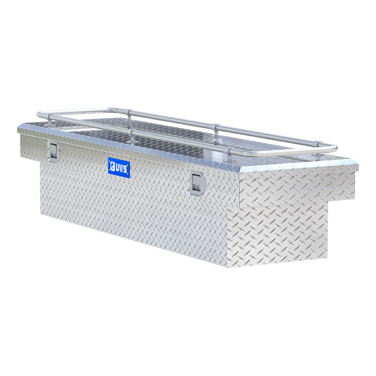 Bright Aluminum 69" Crossover Truck Tool Box with Rail