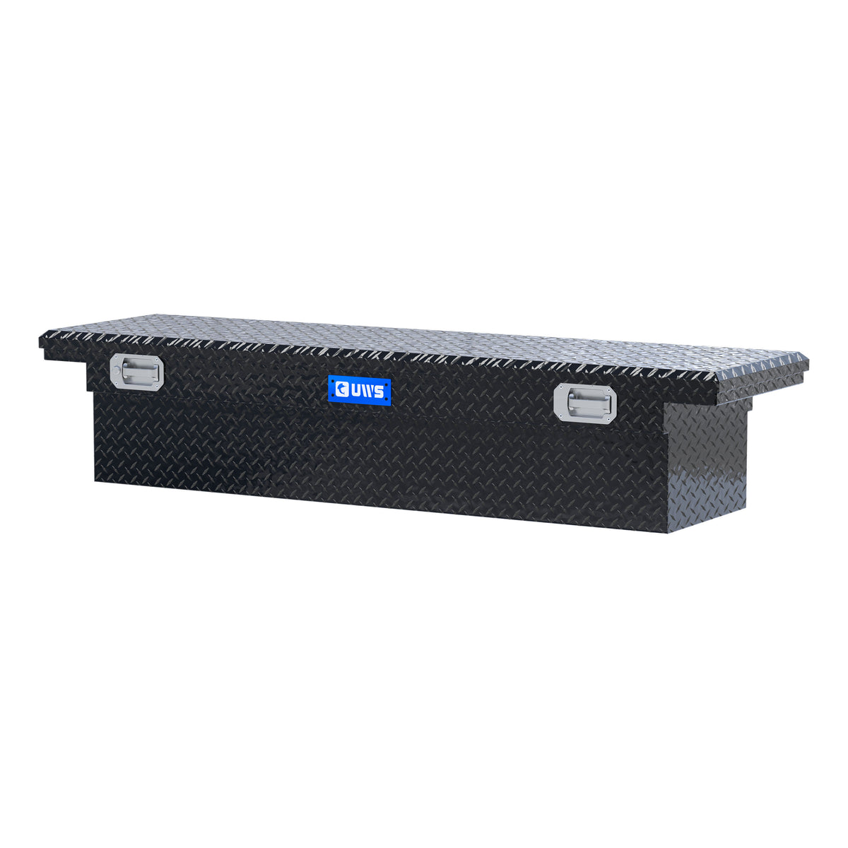 Gloss Black 72" Truck Tool Box, Low Profile, Pull Handles