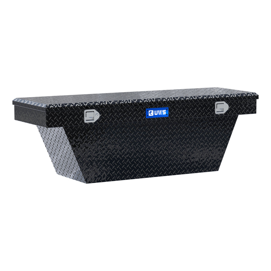 Gloss Black Aluminum 63" Deep Angled Truck Tool Box