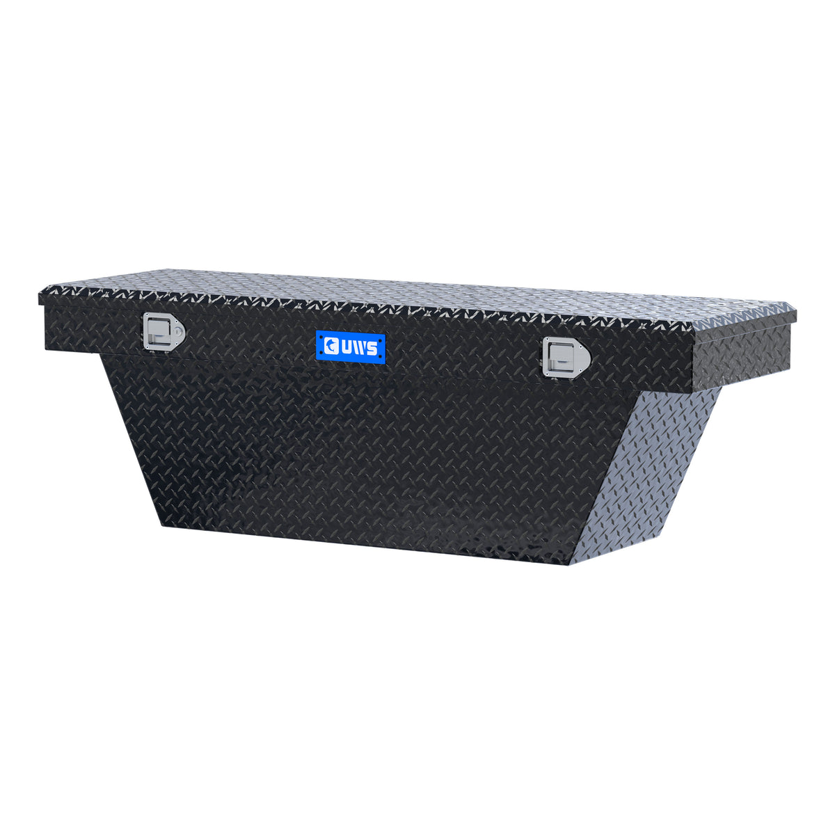 Gloss Black Aluminum 63" Deep Angled Truck Tool Box