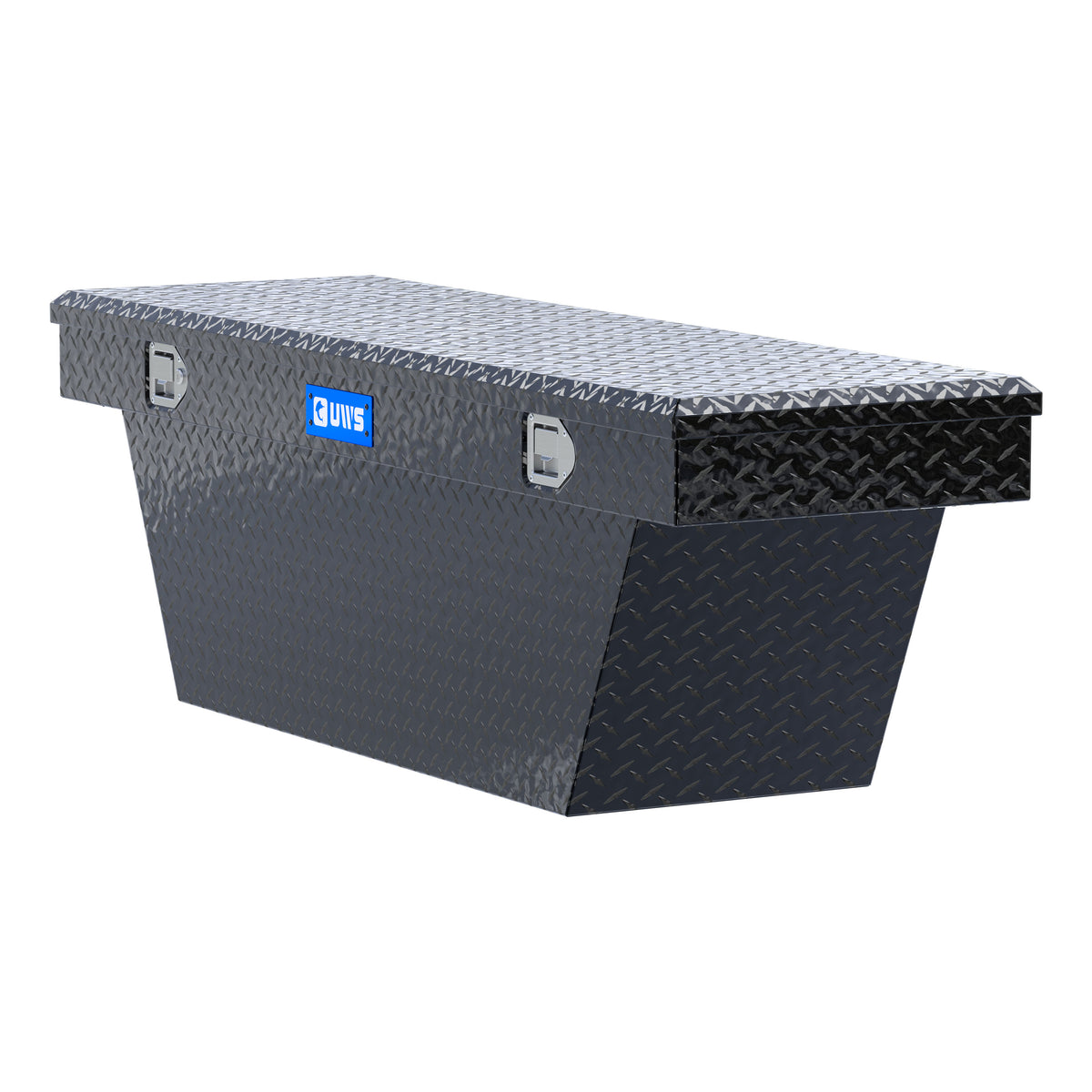 Gloss Black Aluminum 63" Deep Angled Truck Tool Box
