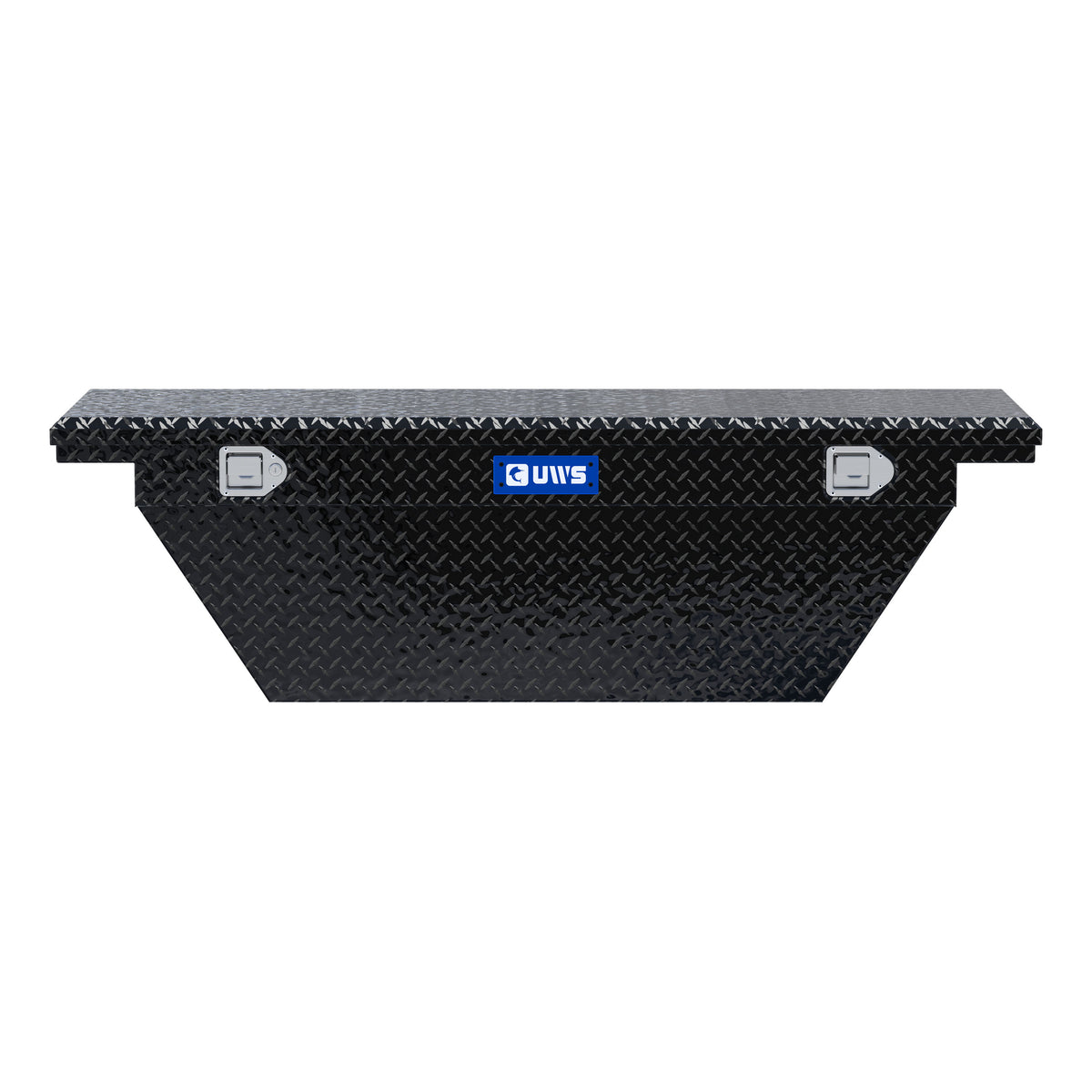 Gloss Black 63" Deep Angled Truck Tool Box, Low Profile