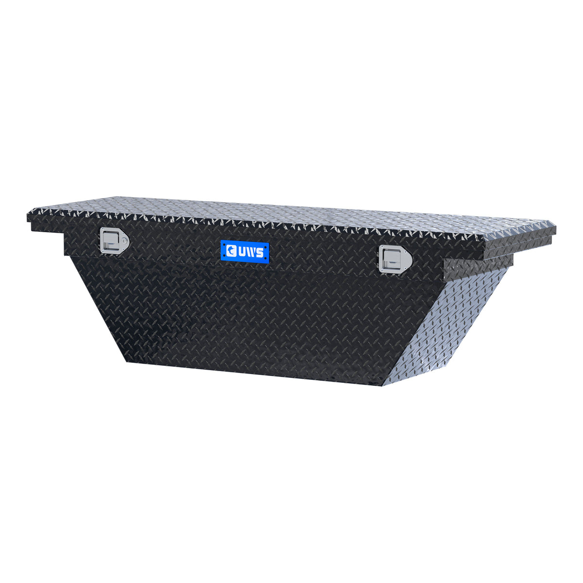 Gloss Black 63" Deep Angled Truck Tool Box, Low Profile