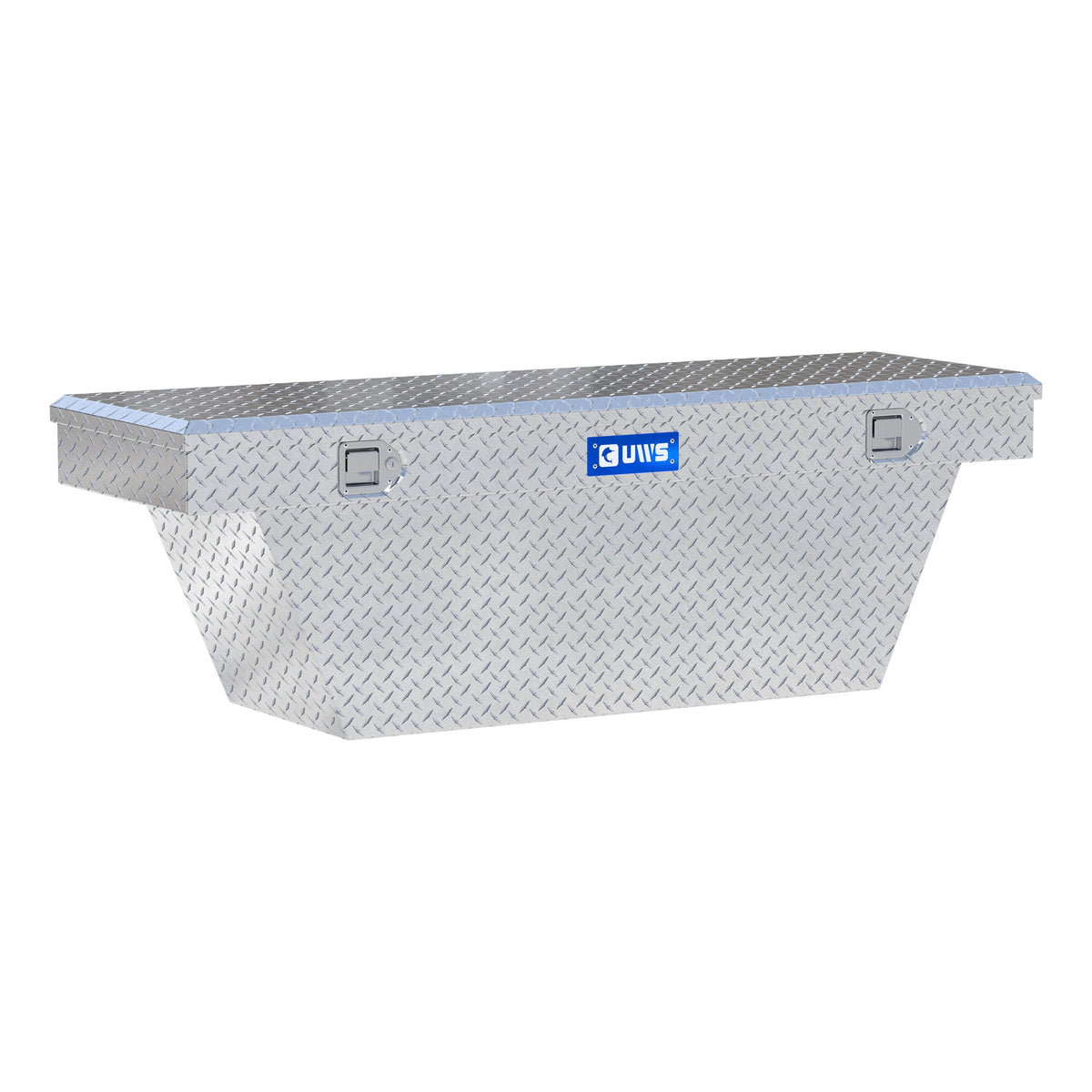 Bright Aluminum 63" Deep Angled Crossover Truck Tool Box