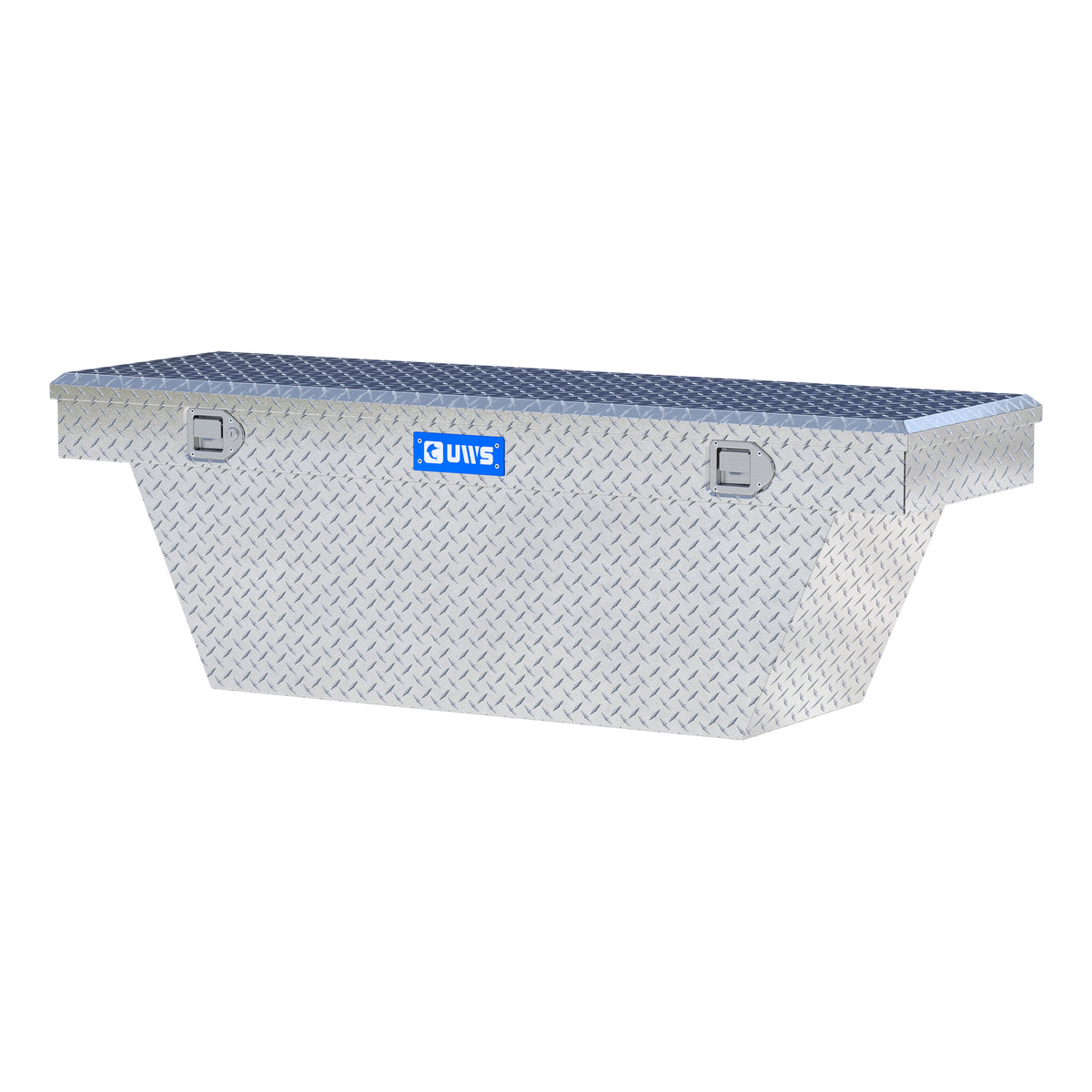 Bright Aluminum 63" Deep Angled Crossover Truck Tool Box