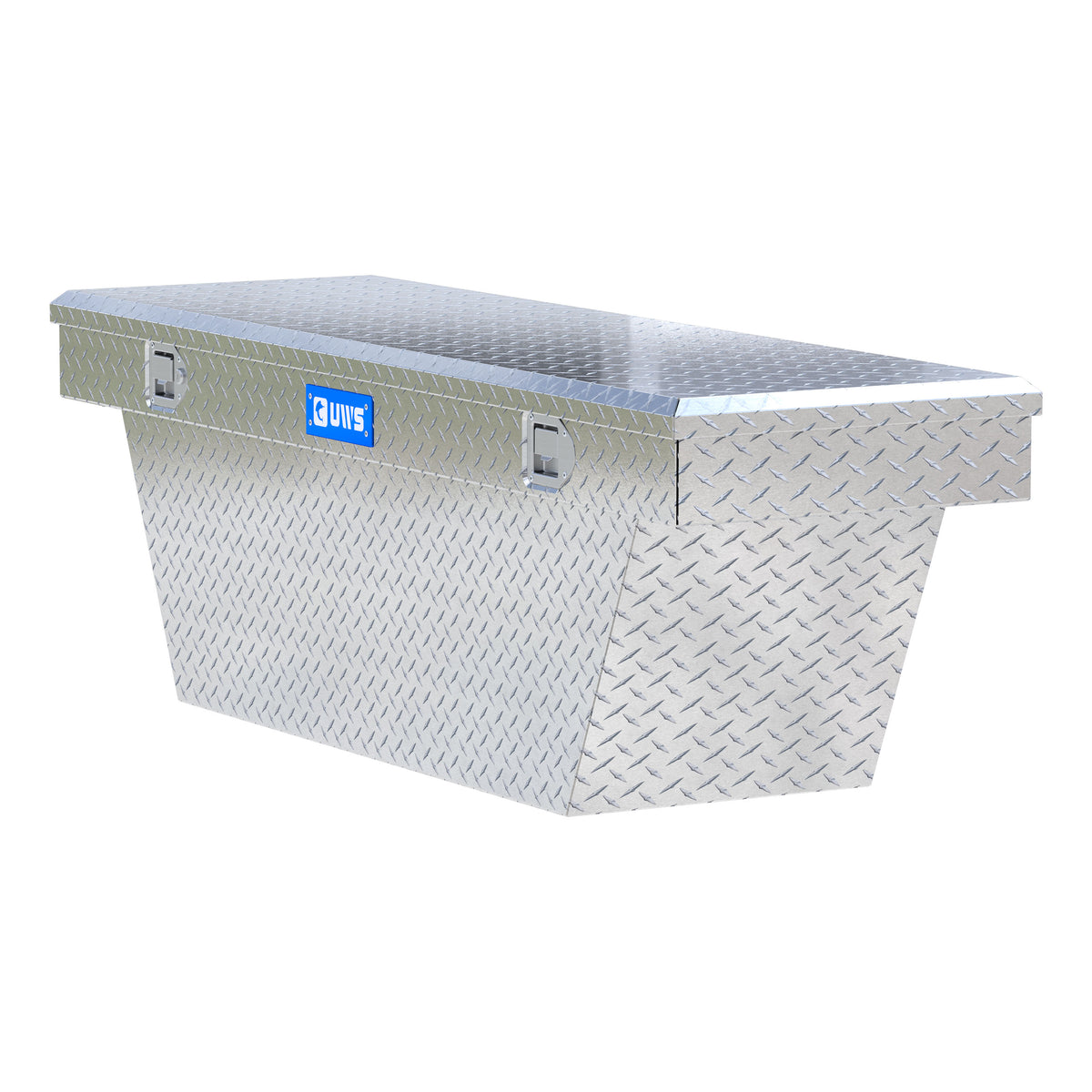 Bright Aluminum 63" Deep Angled Crossover Truck Tool Box