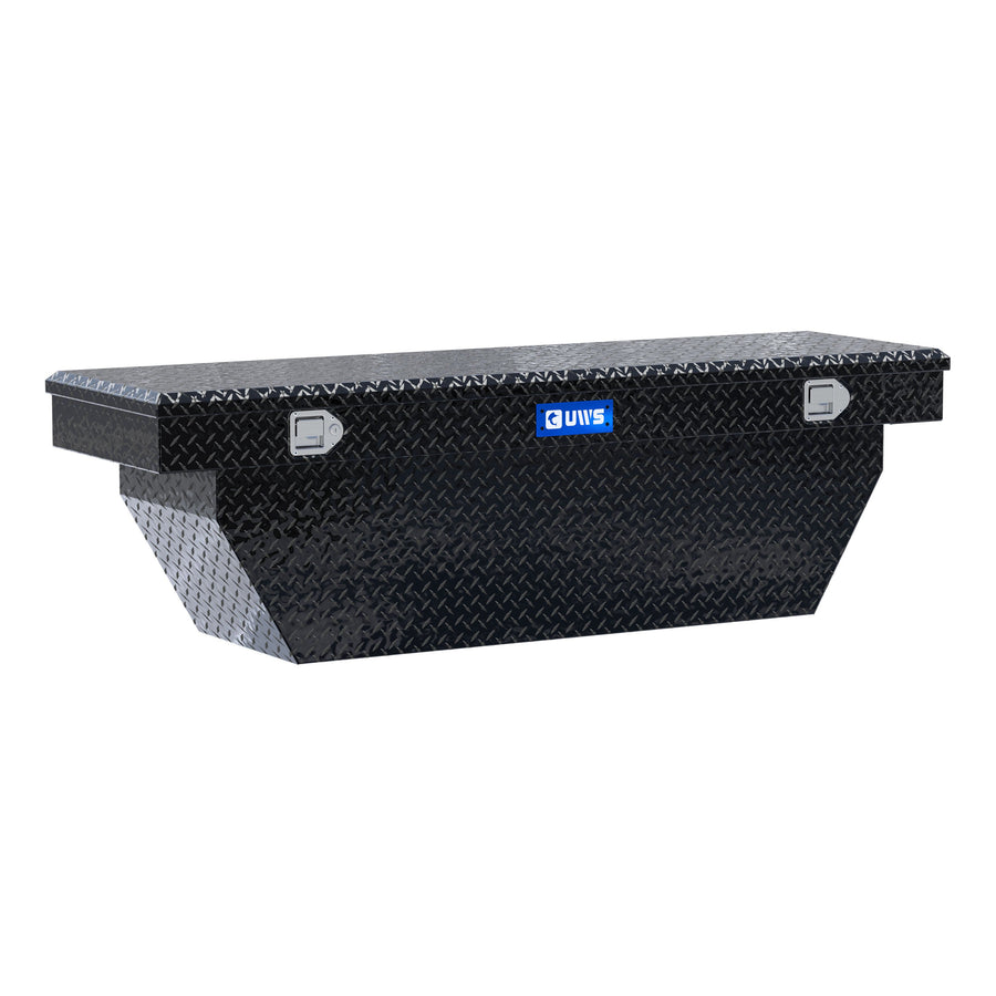 Gloss Black Aluminum 69" Deep Angled Crossover Truck Tool Box