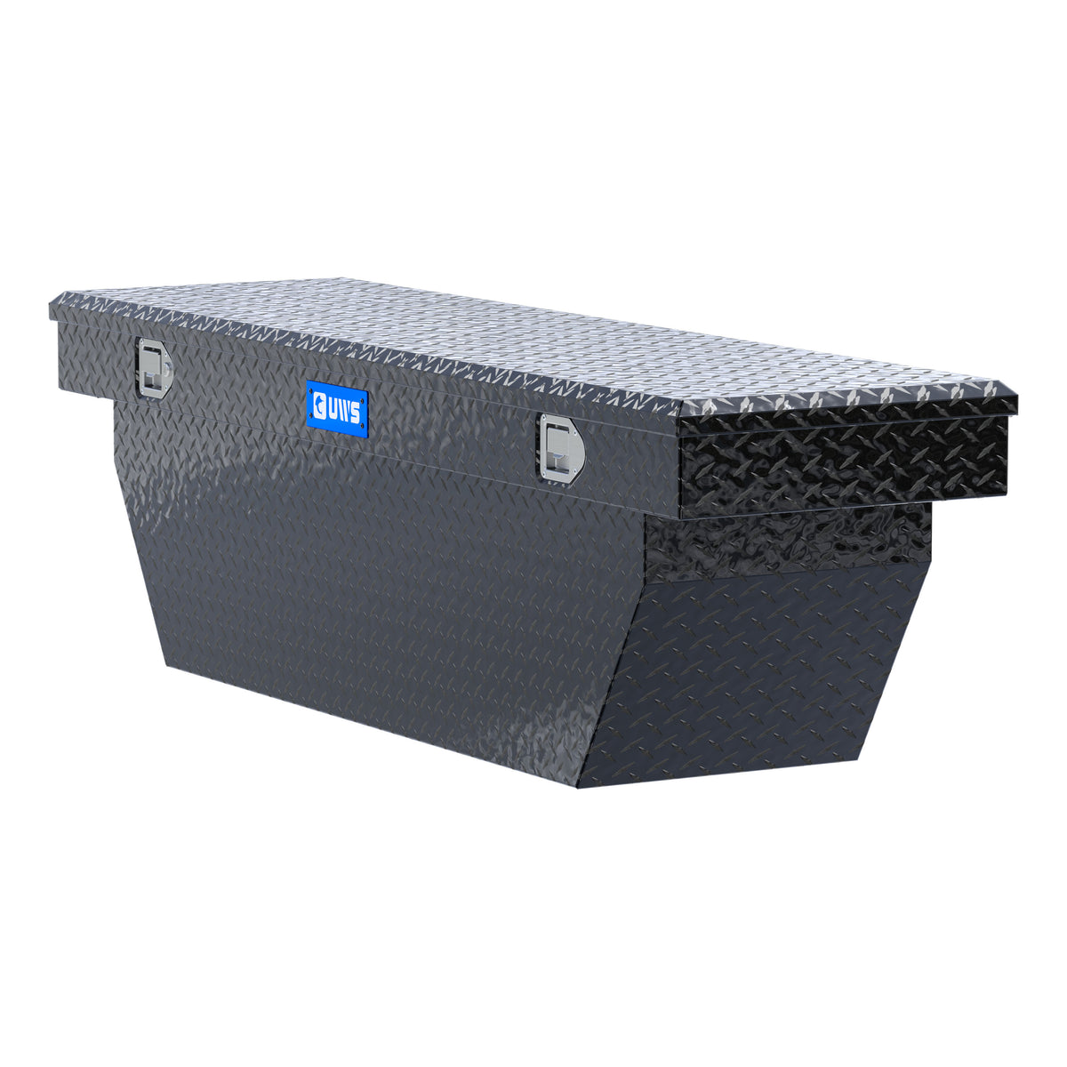 Gloss Black Aluminum 69" Deep Angled Crossover Truck Tool Box