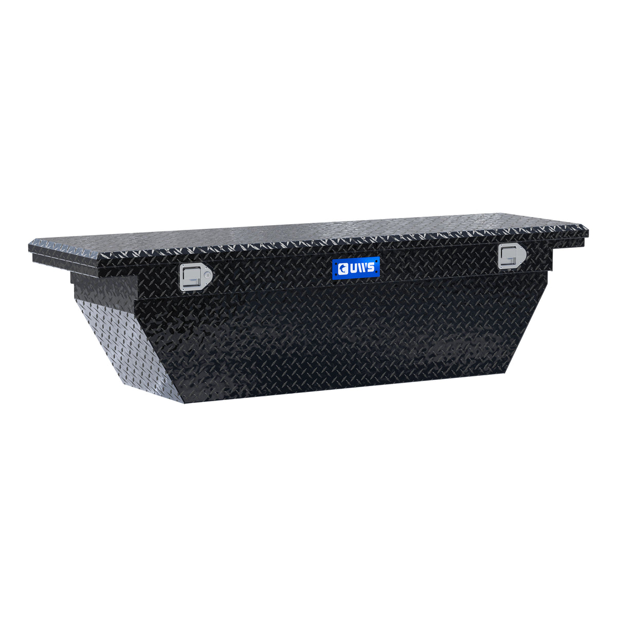 Gloss Black 69" Deep Angled Truck Tool Box, Low Profile