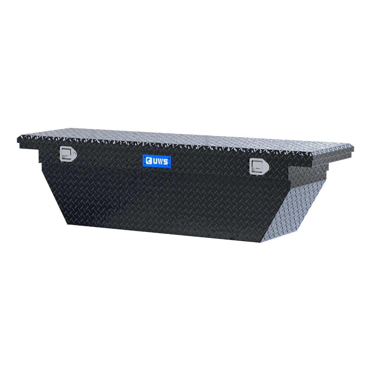 Gloss Black 69" Deep Angled Truck Tool Box, Low Profile