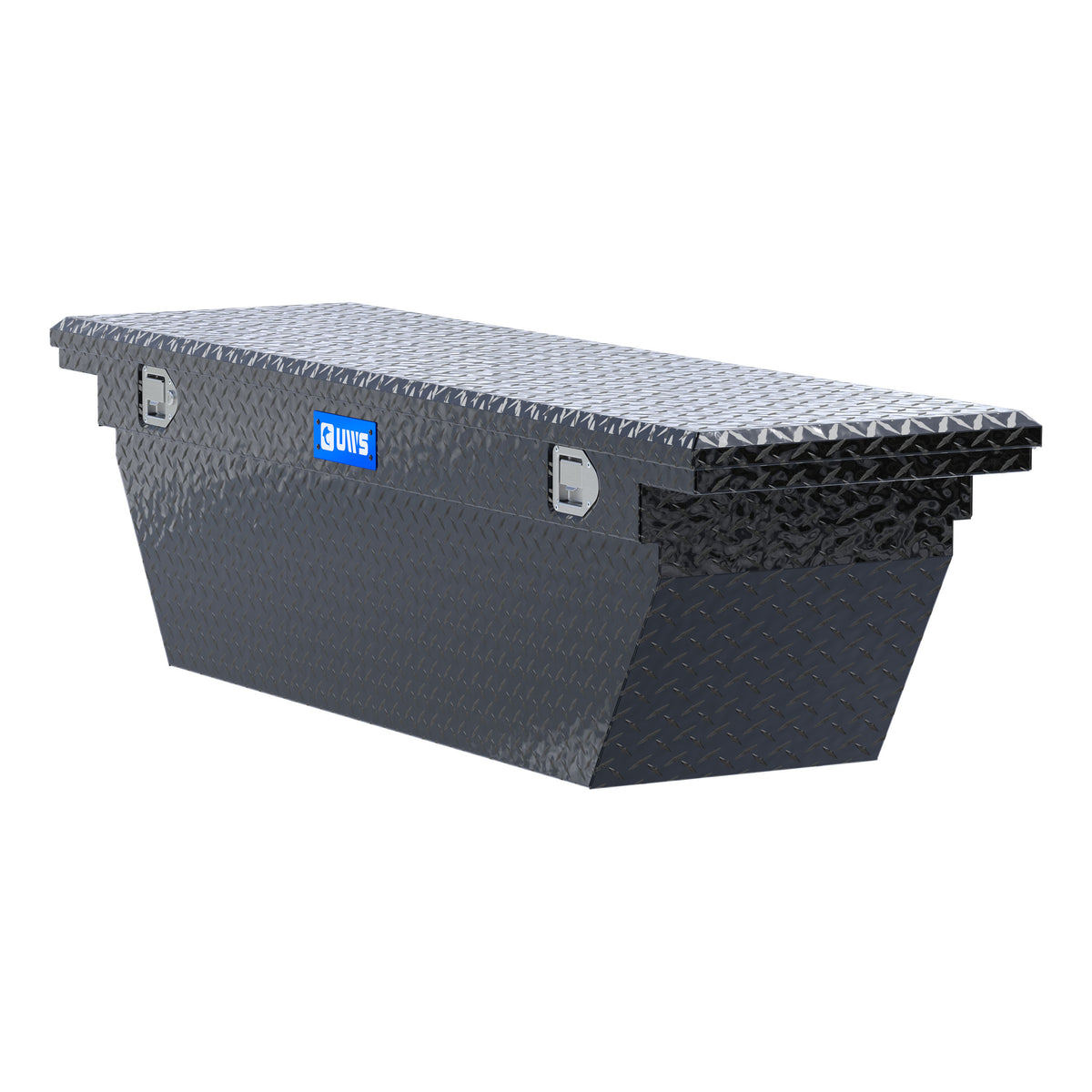 Gloss Black 69" Deep Angled Truck Tool Box, Low Profile