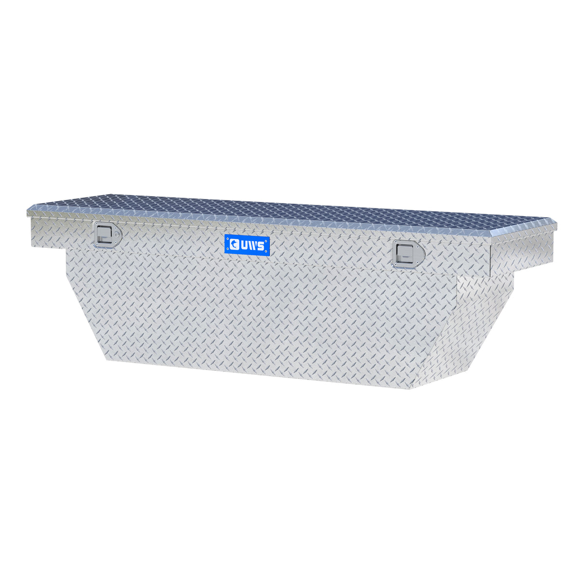 Bright Aluminum 69" Deep Angled Crossover Truck Tool Box
