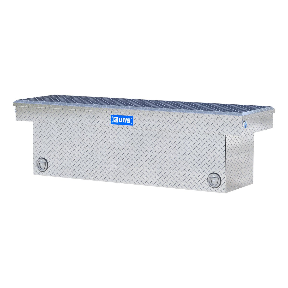 Bright Aluminum 69" Deep Push Button Crossover Truck Tool Box