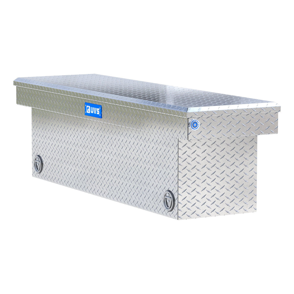 Bright Aluminum 69" Deep Push Button Crossover Truck Tool Box
