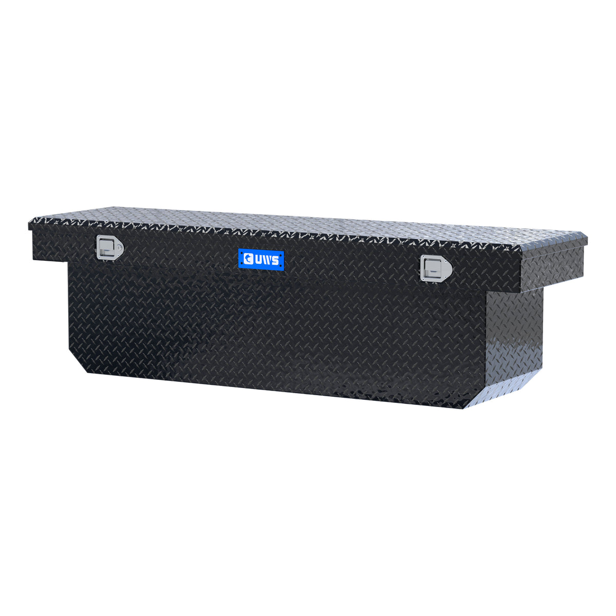 Gloss Black Aluminum 72" Deep Angled Crossover Truck Tool Box