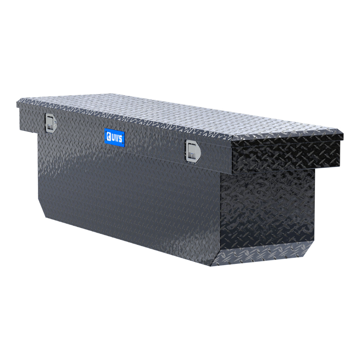 Gloss Black Aluminum 72" Deep Angled Crossover Truck Tool Box
