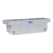 Bright Aluminum 72" Deep Angled Push Button Crossover Truck Tool Box
