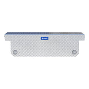 Bright Aluminum 72" Deep Angled Push Button Crossover Truck Tool Box