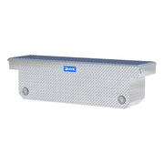 Bright Aluminum 72" Deep Angled Push Button Crossover Truck Tool Box
