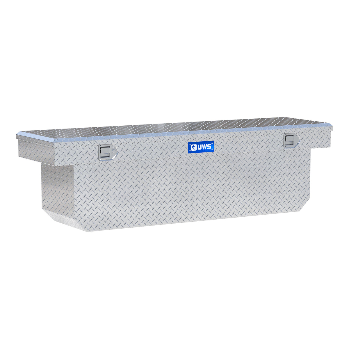 Bright Aluminum 72" Deep Angled Crossover Truck Tool Box
