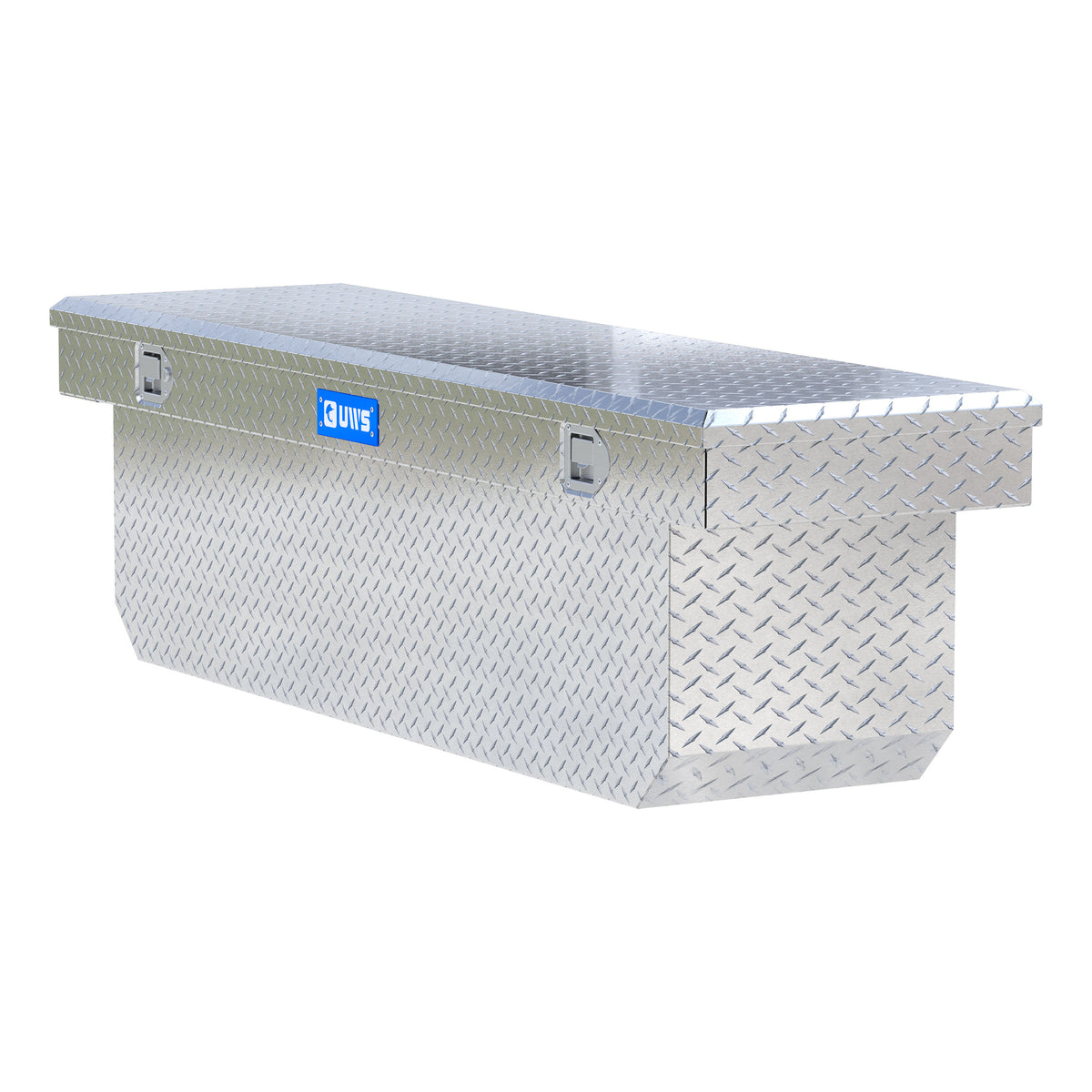 Bright Aluminum 72" Deep Angled Crossover Truck Tool Box