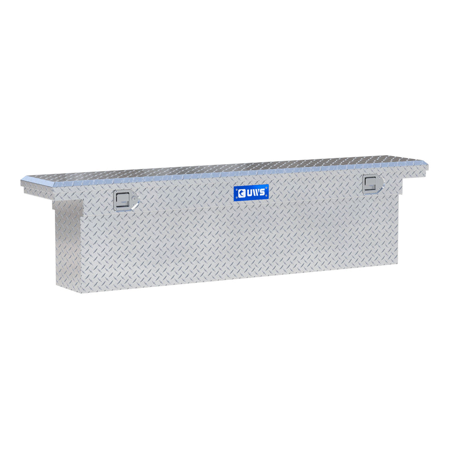 Bright Aluminum 72" Deep Slim Truck Tool Box, Low Profile