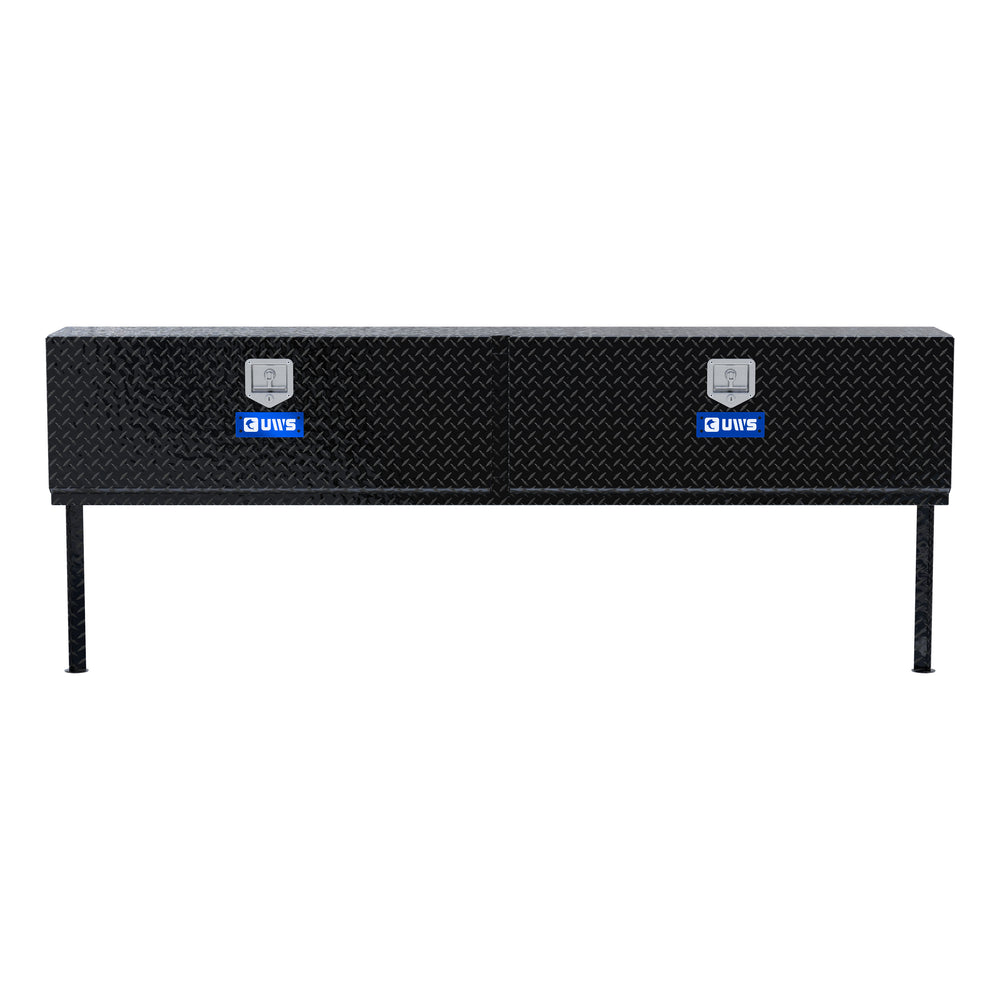 Gloss Black Aluminum 90" Double-Door Topside Truck Tool Box