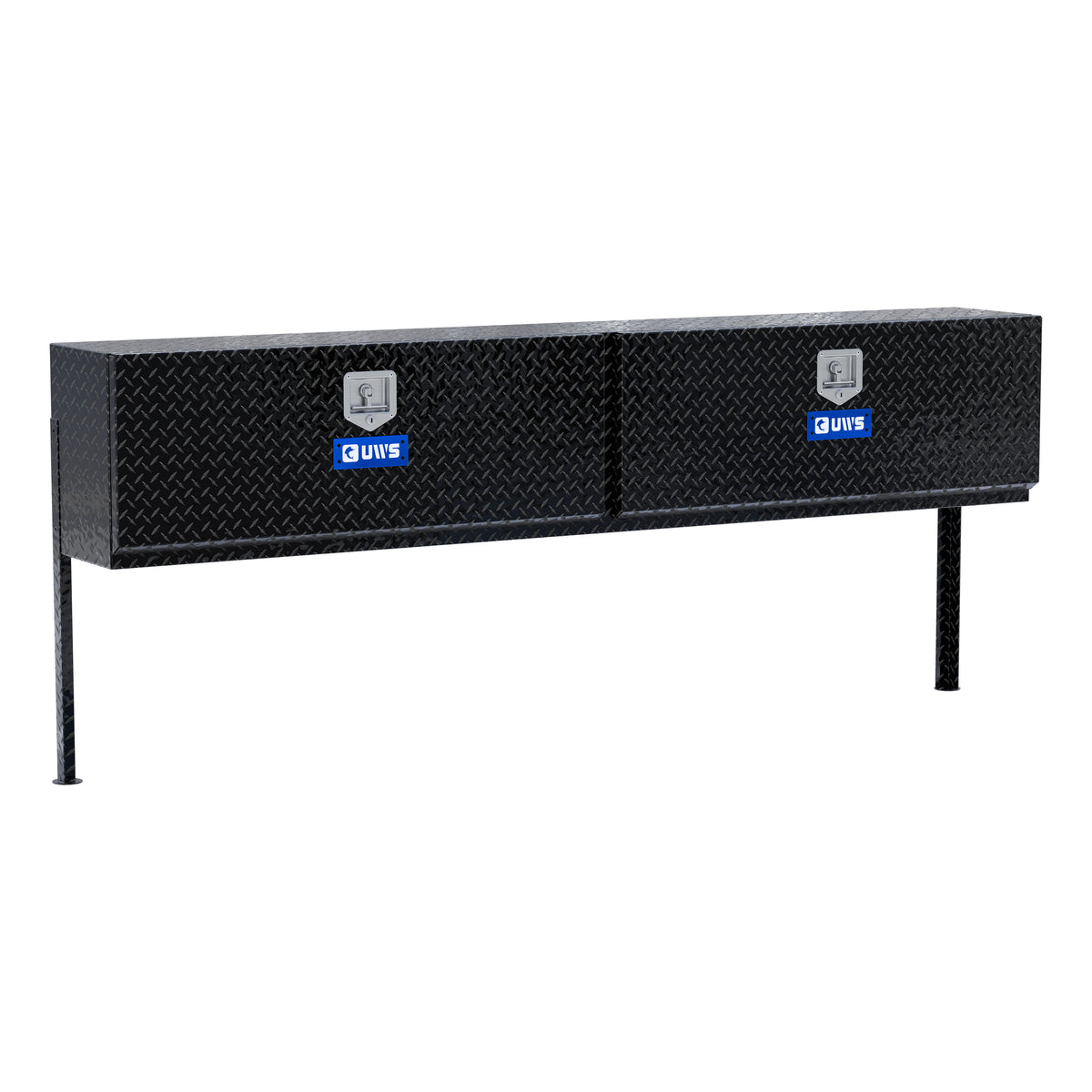 Gloss Black Aluminum 90" Double-Door Topside Truck Tool Box