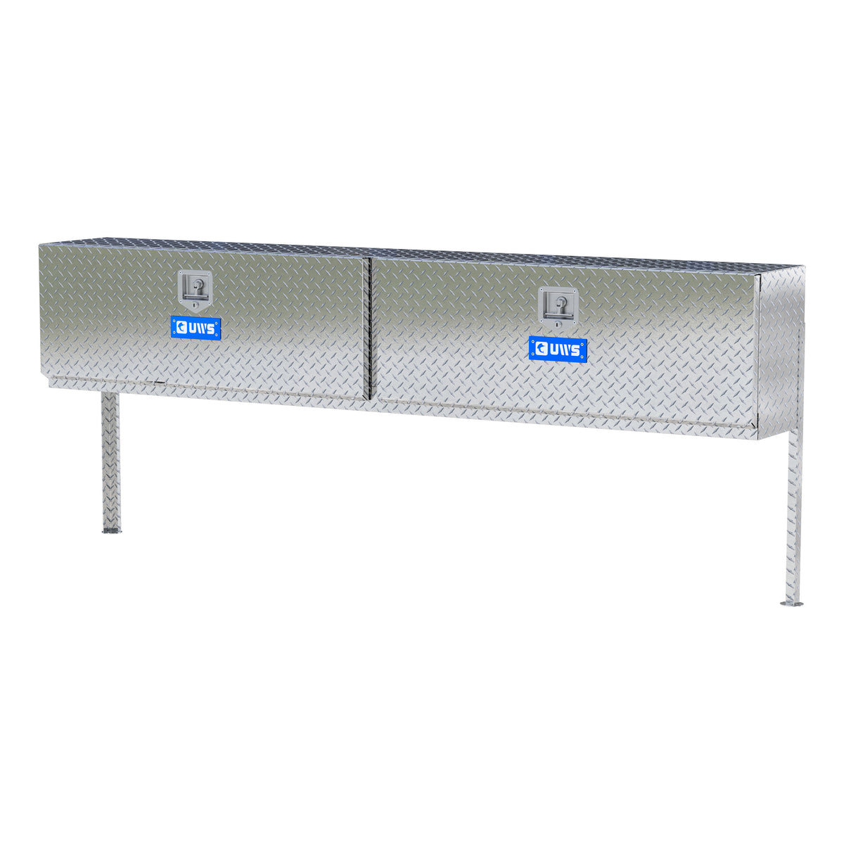 Bright Aluminum 90" Double-Door Topside Truck Tool Box