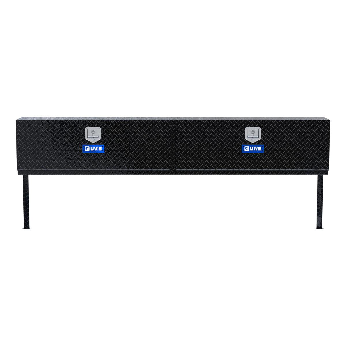 Gloss Black Aluminum 96" Double-Door Topside Truck Tool Box