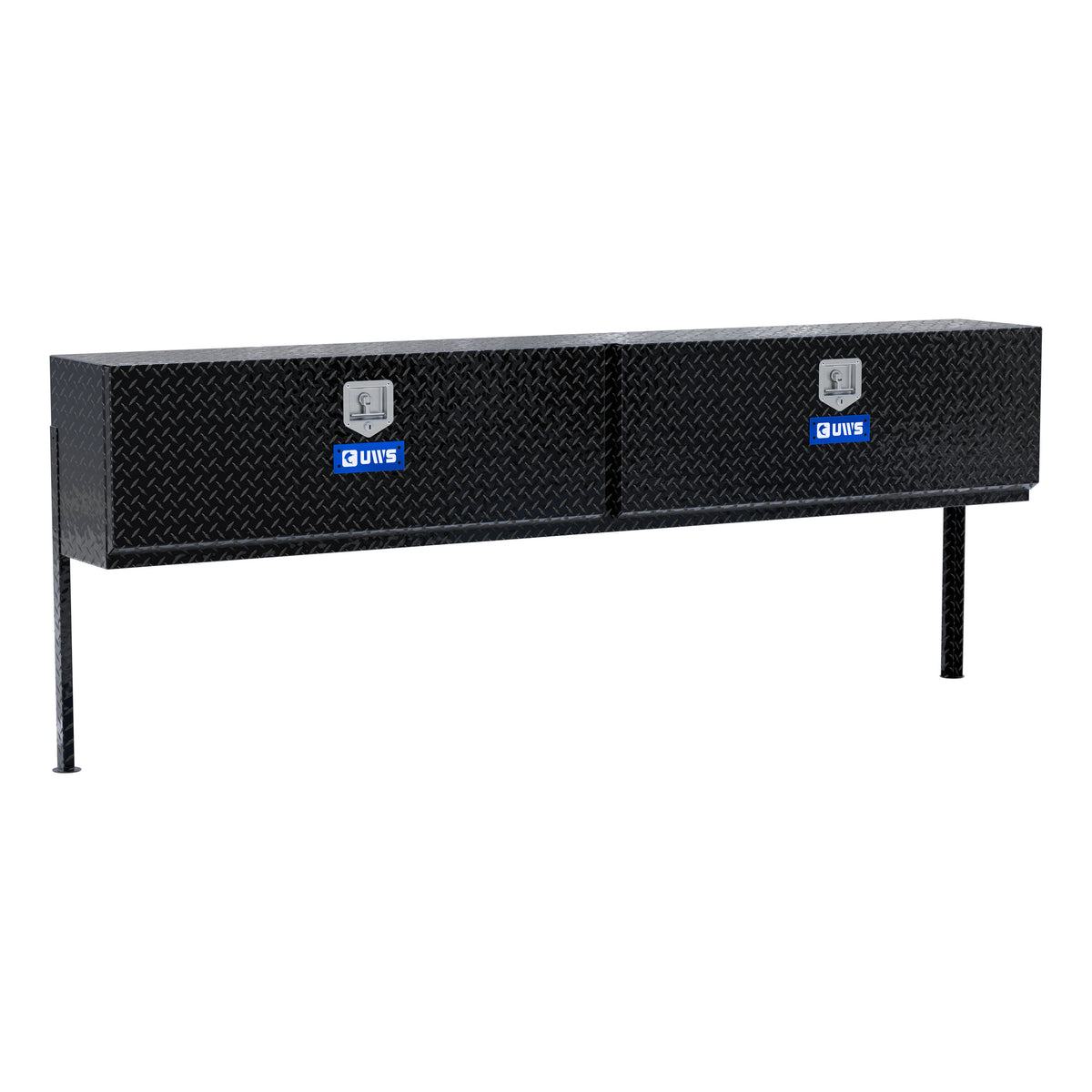 Gloss Black Aluminum 96" Double-Door Topside Truck Tool Box