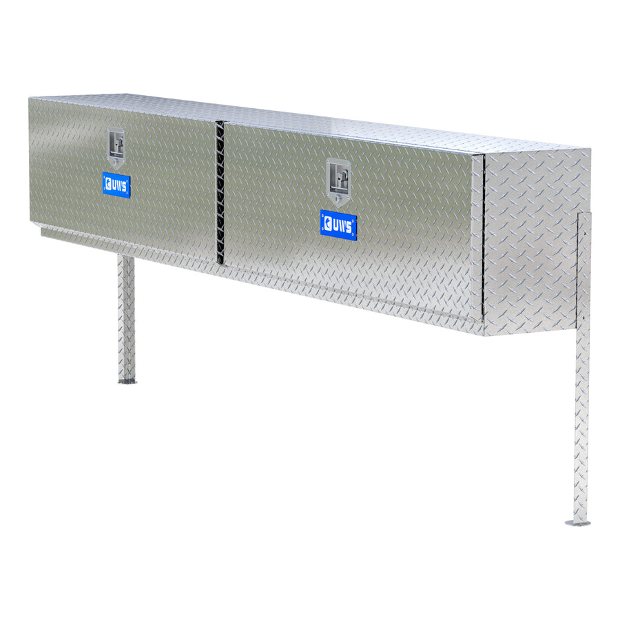 Bright Aluminum 96" Double-Door Topside Truck Tool Box