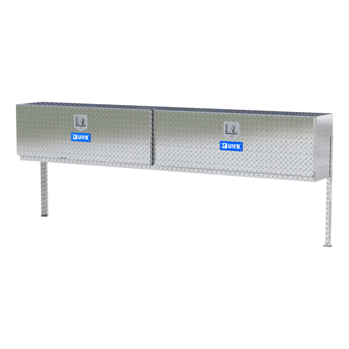 Bright Aluminum 96" Double-Door Topside Truck Tool Box