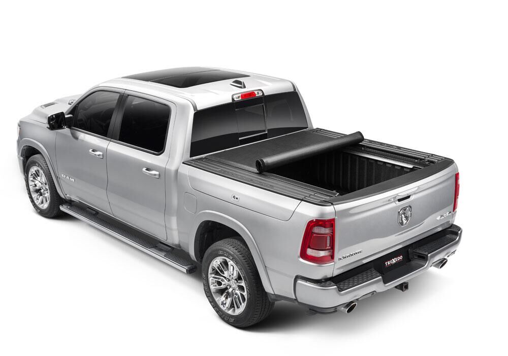 TruXedo Lo Pro Tonneau Cover - Black - Black - 2019-2027 (New Body Style) Ram 5' 7" Bed with RamBox with or without Multifunction Tailgate