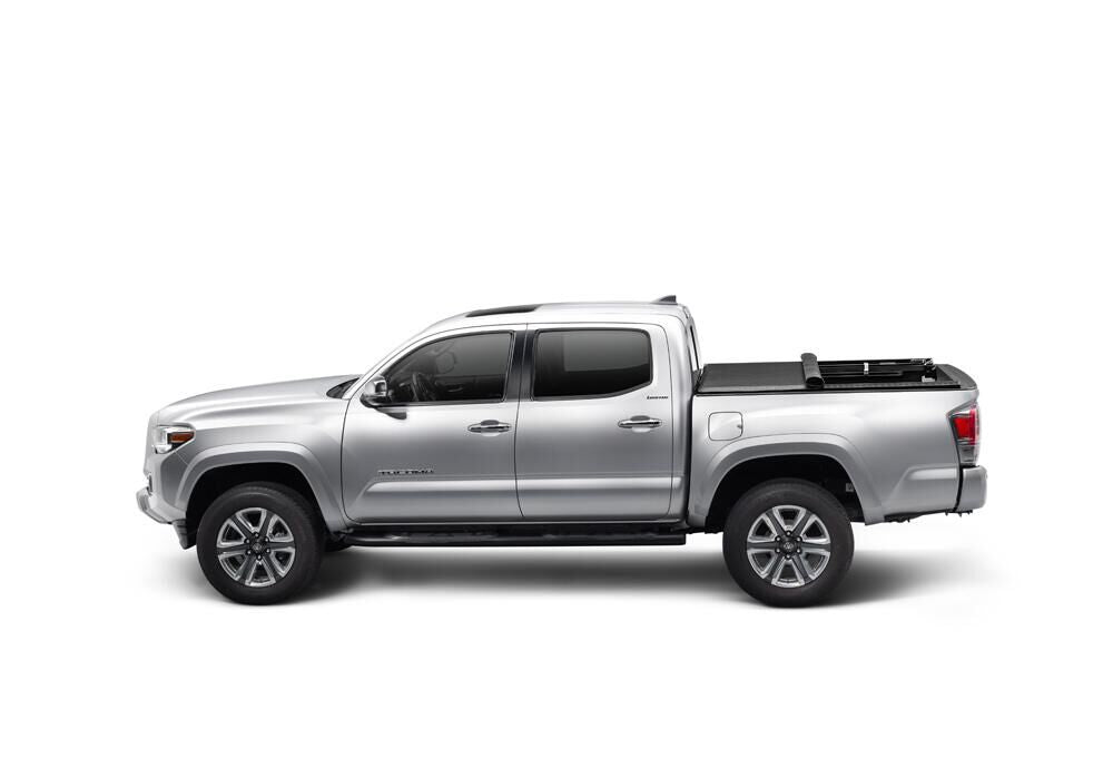 TruXedo TruXport Tonneau Cover - Black - Compatible with Cargo Channel System - 2007-2013 Toyota Tundra with Track System 5' 6" Bed