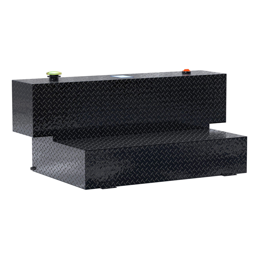 Gloss Black Hammerhead-Style 100-Gallon Aluminum L-Shape Transfer Tank