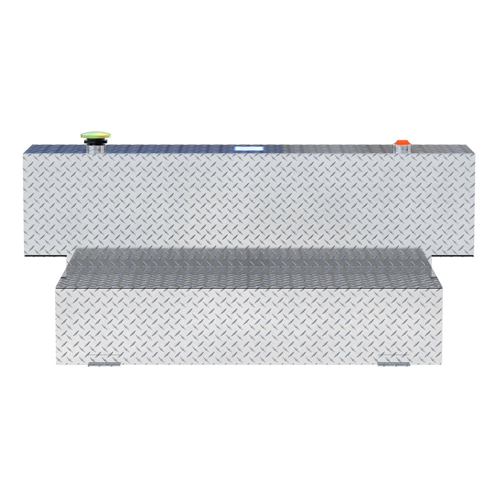 Hammerhead-Style 100-Gallon Bright Aluminum L-Shape Transfer Tank