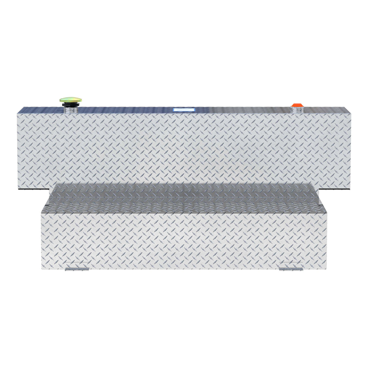Hammerhead-Style 100-Gallon Bright Aluminum L-Shape Transfer Tank
