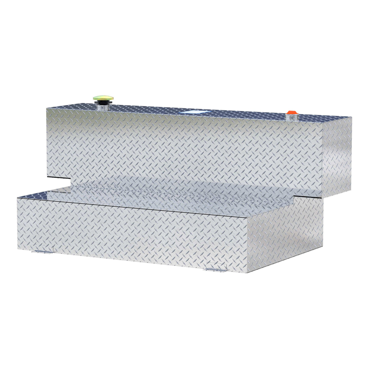 Hammerhead-Style 100-Gallon Bright Aluminum L-Shape Transfer Tank