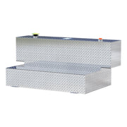 Hammerhead-Style 100-Gallon Bright Aluminum L-Shape Transfer Tank
