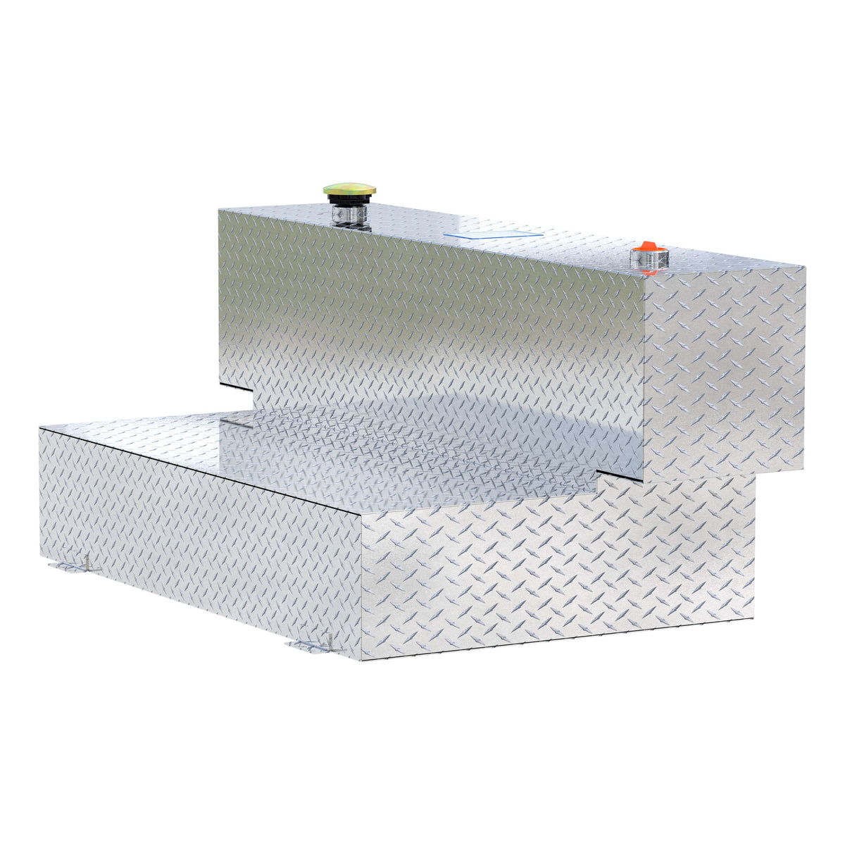 Hammerhead-Style 100-Gallon Bright Aluminum L-Shape Transfer Tank