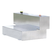 Hammerhead-Style 100-Gallon Bright Aluminum L-Shape Transfer Tank
