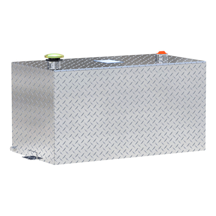 50-Gallon Rectangle Bright Aluminum Transfer Tank