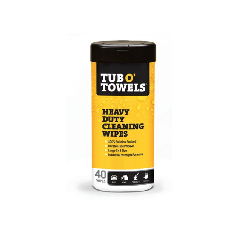 Tub O' Towels 40 Count Heavy Duty Cleaning Wipes, 9 oz (TW40)
